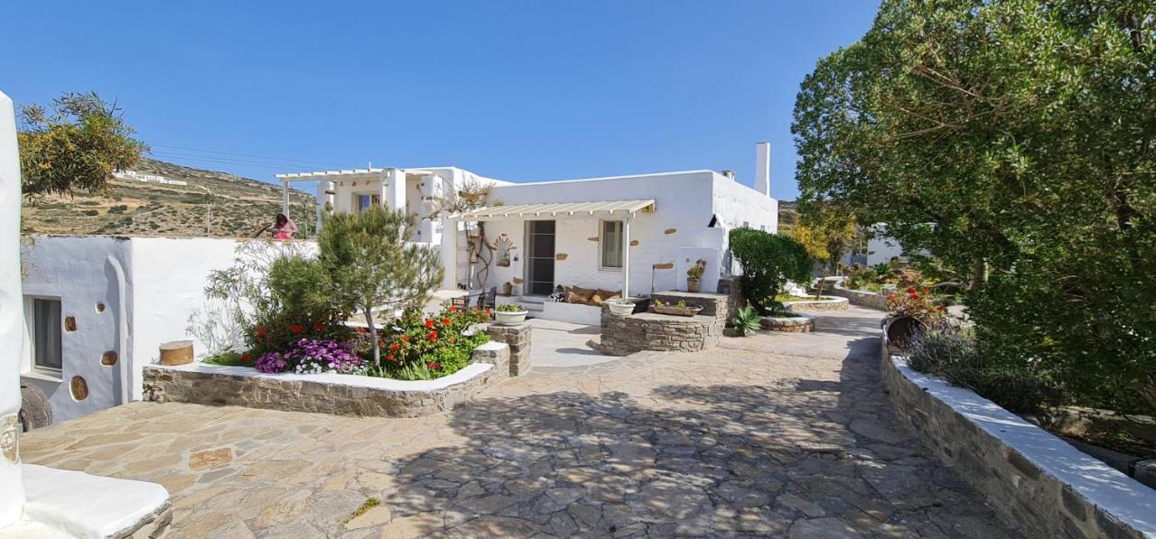 Romantic Sunset Cycladic House In Sotires Moni Christou Dasous Exterior foto